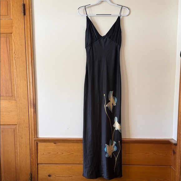 Staud Hank Silk Dress Botanical Shadows Size M - Picture 4 of 9